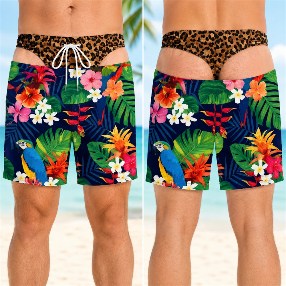 Plant Parenthood - Grappige Optische Illusie Heren Strandshorts Tropische